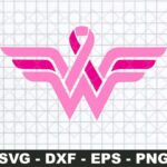 wonder woman breast logo cancer svg