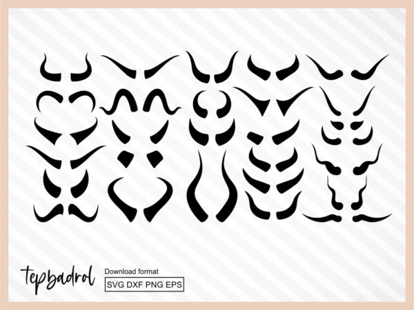 Bull Horns SVG Bundle