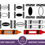 Crayons SVG Cut Files Bundle for Cricut