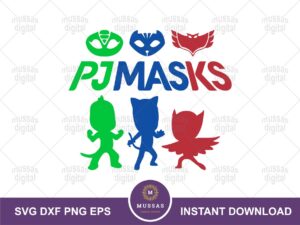 PJ Masks SVG Silhouette Full Color Easy Cut