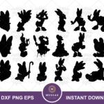 daisy duck head silhouette clipart svg cut file