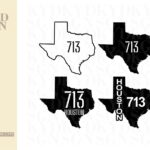 houston area codes svg with map