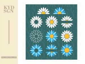 simple daisy svg daisy monogram