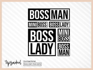 Boss Family Shirts Design SVG Cut File PNG