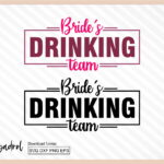 Bride's Drinking Team SVG