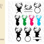 Deer Head Svg Deer Monogram Clipart