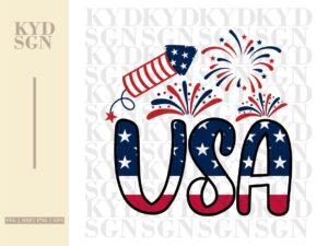 Firecracker USA Title SVG