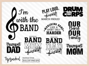 Marching Band SVG Cricut Bundle