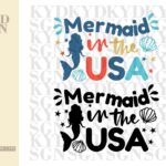 Mermaid in the USA SVG