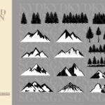 Mountain and Forest SVG, Pine Trees SVG