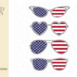 Patriotic 4th of July Sunglasses SVG Files