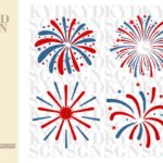 Patriotic Fireworks SVG