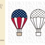 Patriotic Hot Air Balloon SVG