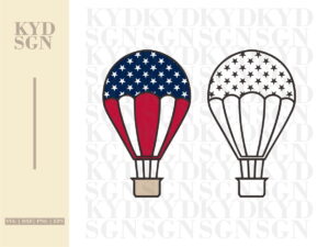 Patriotic Hot Air Balloon SVG