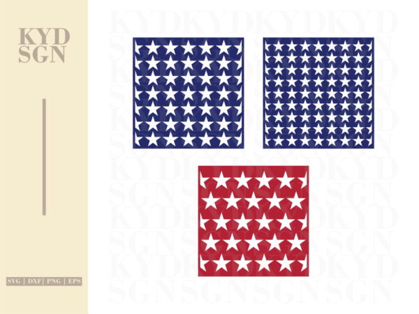 Patriotic Star Background Stencil Overlays SVG Files