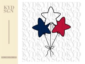 Patriotic Star Balloons SVG