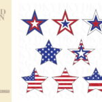 Patriotic Stars SVG Cut Files & Clipart