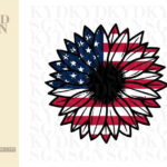 Patriotic Sunflower SVG