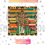 Serape Cactus PNG sublimation design