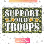 Support our troops PNG sublimation design