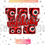 Wildcats Red Tie Dye PNG - Sublimation design