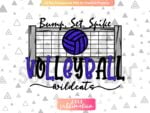 Wildcats Volleyball design - Digital design - Sublimation design