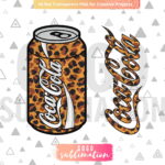 coca cola leopard sublimation design png