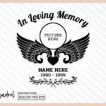 in loving memory svg memorial template angel svg Funeral