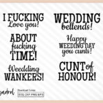 wedding gift bags svg bundle funny wedding quotes