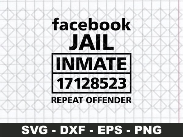 Facebook Jail Inmate SVG