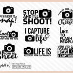 Funny Quotes SVG Bundle About Camera