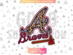 Leopard Atlanta Braves SVG PNG Sublimation Design Download