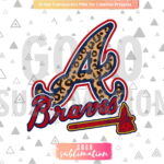 Leopard Atlanta Braves SVG PNG Sublimation Design Download