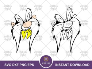 Looney Tunes SVG Yosemite Sam Face Vector Layered