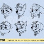 Paw Patrol Faces Bundle SVG