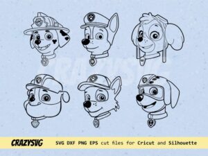 Paw Patrol Faces Bundle SVG