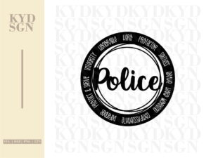 Police Ornament SVG