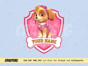 Skye Paw Patrol Logo Customised PNG