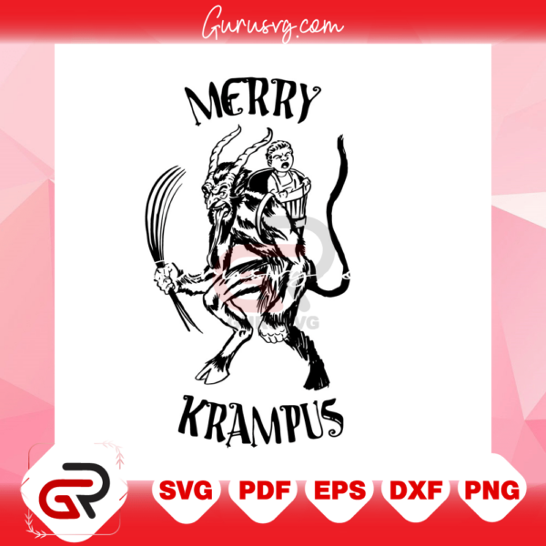 Merry Krampus Svg, Christmas Svg, Krampus Svg, Christmas Monster Svg