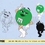 Green m&m Cut File M and M SVG