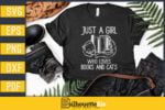 Just a girl who loves Books and Cats shirt