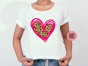 Leopard Heart SVG Digital Cut File