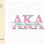 Split Alpha Kappa Alpha Sorority svg