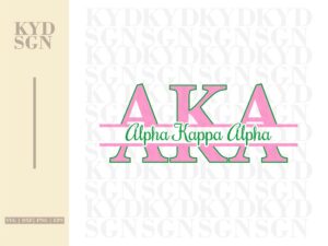 Split Alpha Kappa Alpha Sorority svg