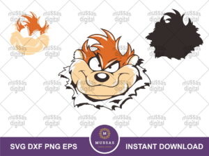 Tasmanian SVG Devil Taz Cut File Looney Tunes Vector