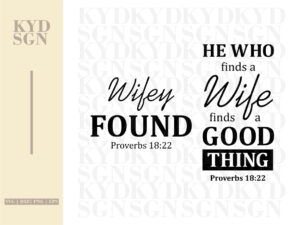 Wifey Hubby Proverbs Couples SVG Cut File