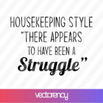 housekeeping style svg cricut file