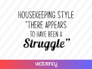 housekeeping style svg cricut file