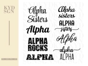 Greek Words svg, Alpha svg cut file