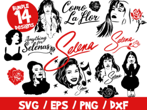 Selena SVG Bundle, Selena Quintanilla SVG, Como La Flor SVG, Anything For Selenas, Selena Tribute Svg, Selena Cricut, Tshirt, Vector